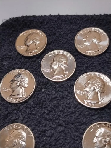 1962 Silver Proof Washington Quarter Lot of 10 90% Silver  1.00 Over Melt $Deal$