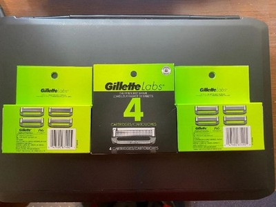 (3) packs Gillette Labs Razor Blade Refill 4 Cartridges