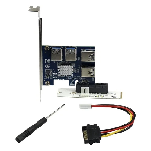 PCIe 1 Bis 4 PCI Express 16X Slots Riser Karte Combo für Bitcoin Mining Min6769