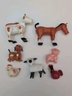 Vintage Fisher Price 1980s  Farm Animals Lot Of 7 w/ For Playset #117 Or #915