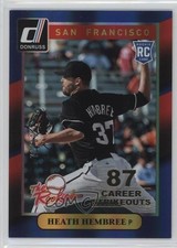 2014 Panini Donruss The Rookies Gold Career Stat Line 71/87 Heath Hembree 0w7