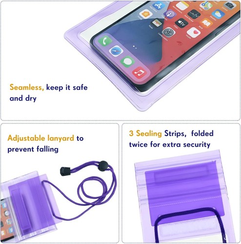 Universal Waterproof Phone Case 50 Pack with Lanyard - Perfect for Any Adventure - 第 8/8 張圖片