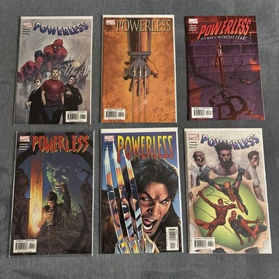 Powerless 1-6 2004 Marvel Complete Miniseries Set 1 2 3 4 5 6 MICHAEL GAYDOS