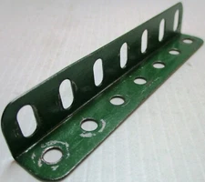 Meccano - 9b Angle Girder 7 Hole Mid Green - Original - Used Few Marks - 2nd Pos