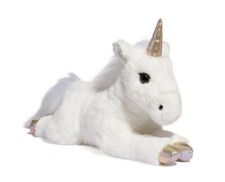 New FAO Schwarz Adopt-A-Pet 15 Toy Plush White Unicorn w/ Papers NWT