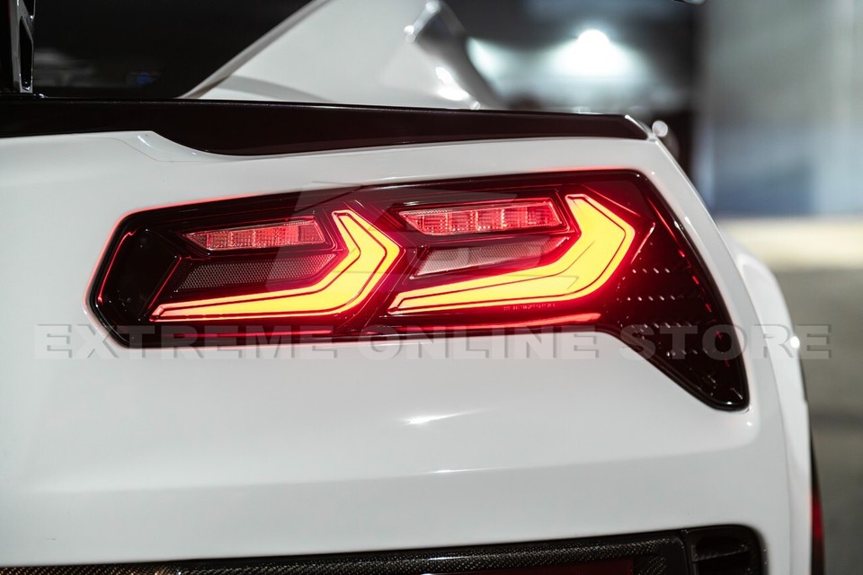 C7 Rear Sequential For 14-19 Corvette C7 Sequential Signal C8 Style LED Smoke Lens Rear ...