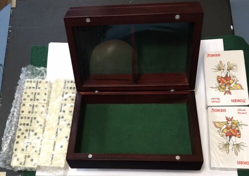 Two-tiered Wooden Card & Dominoes Display Box (1371) - Picture 5 of 13