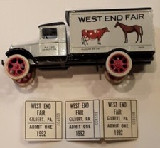 VINTAGE, ERTL 1931 HAWKEYE TRUCK. 1992 WEST END FAIR, 1 OF 500.  MORE. RARE.
