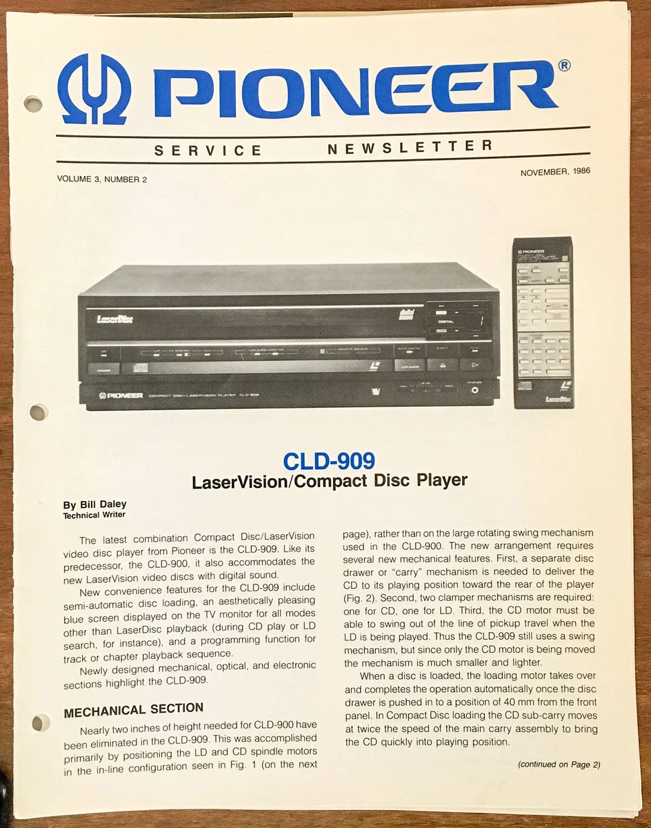 Laserdiscs player pioneer CLD 909 www.stareheboyscentre.ac.ke