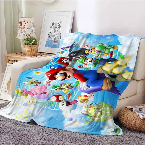 Manta de franela para niños 3D Super Mario sofá dormitorio manta edredón regalo - Imagen 10 de 12