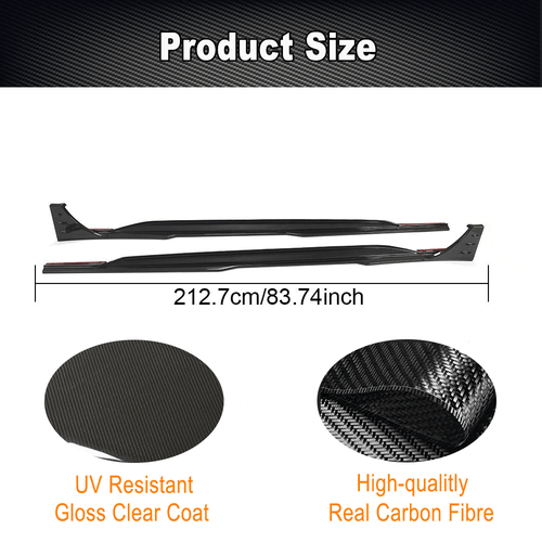 DRY Carbon faldones laterales accesorios Side Skirts Lip para Audi RS6 RS7 C8 Avant 19+ - Imagen 10 de 17