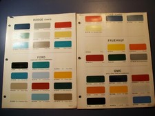1966 Ford Pickup Panel Truck Dupont Auto Paint Chips- Truck Only