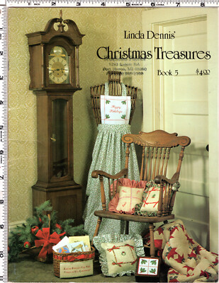  1980 Linda Dennis' Christmas Treasures Book 5 Counted Cross Stitch Charts