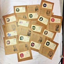 15 Great Americans Historic Stamp Collection Page with COAs Franklin Philatelic