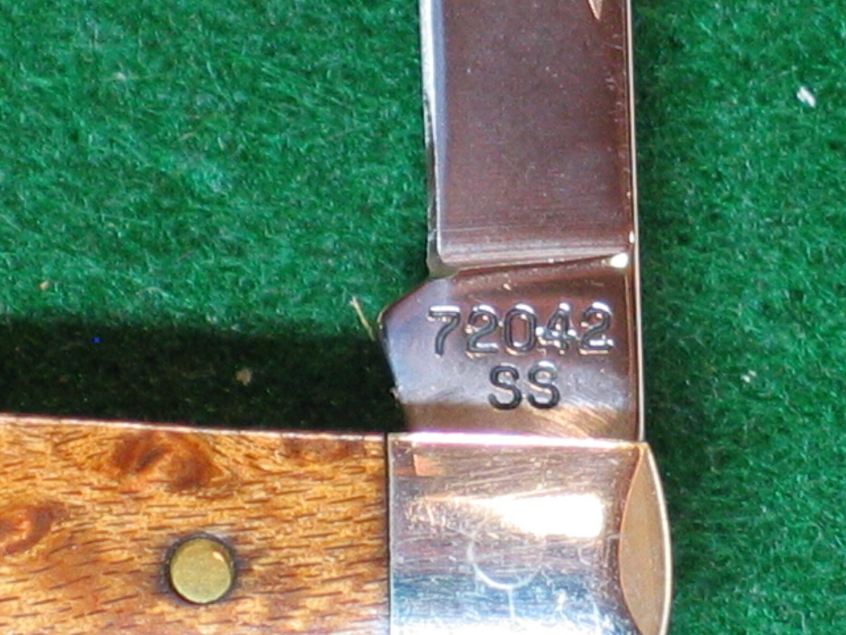 Case XX USA 1 dot 72042SS Pen pattern in Birdseye Maple-1989-NIB