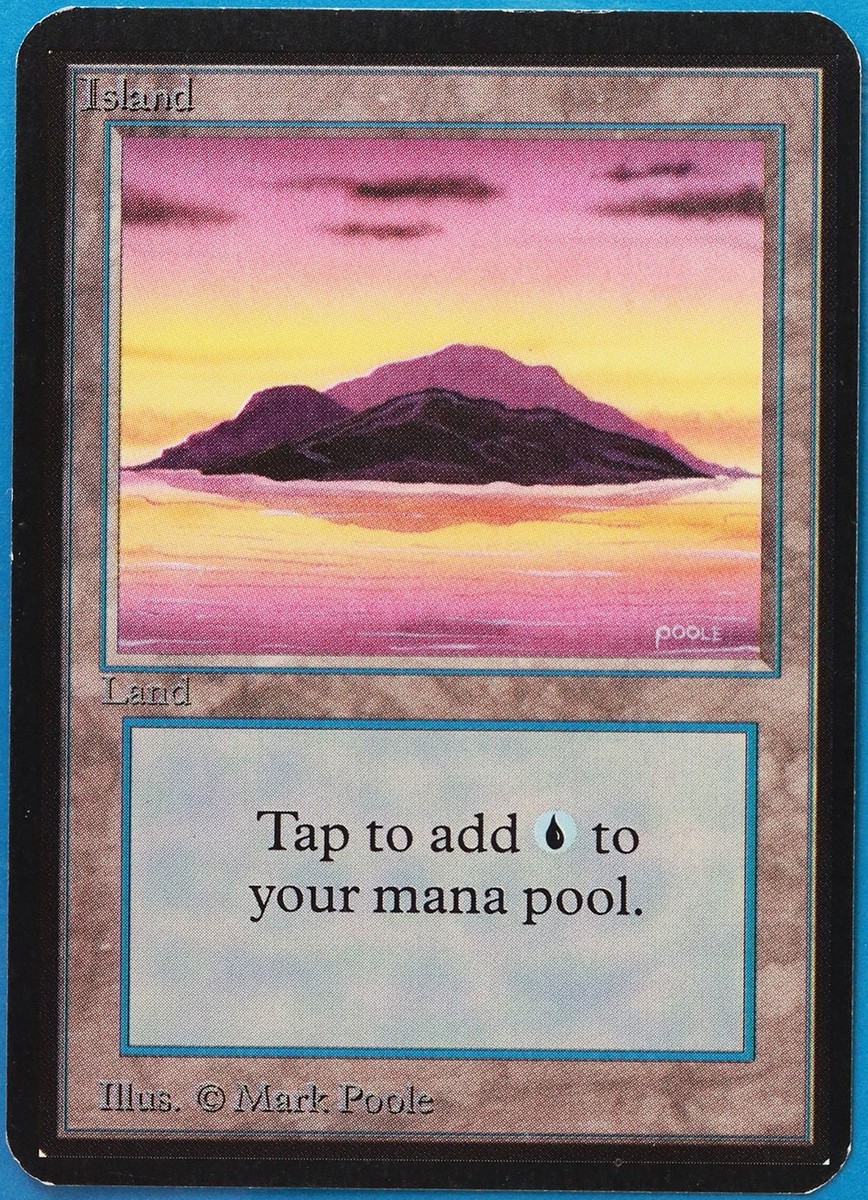 Island (A Purple) Alpha NM Basic Land MAGIC GATHERING CARD