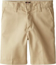 Dickies Boys Khaki Shorts 54362-KHI Flat Front School Uniform Sizes 4 to 20