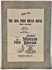 Vintage 1953 WHERE IS YOUR HEART Artist Copy Moulin Rouge Auric Sheet Music