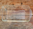 Vintage Anchor Hocking FIRE-KING #409 Clear 1 Qt Baking Bread Loaf Pan