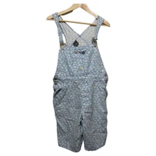 Vintage 90s Floral Overall Shorts Gitano Express Medium blue ditsy grunge cottag