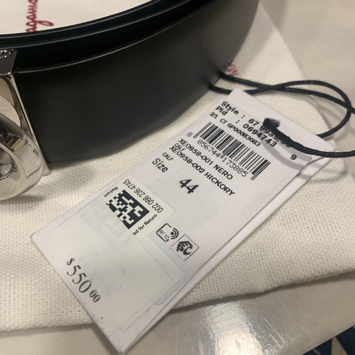NEW TAGS SALVATORE FERRAGAMO Paloma Reversible Leather Belt