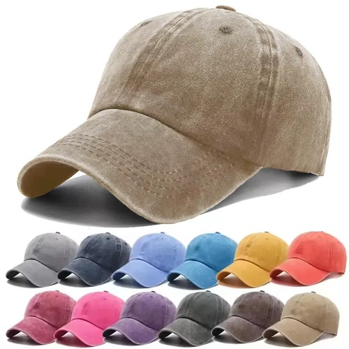 Casquette vintage délavé pour homme et femme tendance noir garçon blanche rose - 第 1/26 張圖片