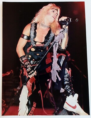 MOTLEY CRUE VINCE NEIL LIVE~ORIG 1984 POSTER~FULL PAGE MAGAZINE