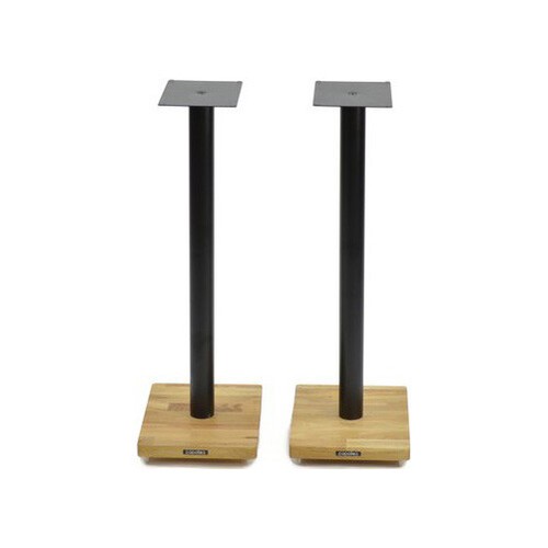 Apollo Speakers Stands Cyclone 7 - Black - Oak Base 71cm 28" High - Picture 5 of 6