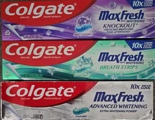 Three (3) Pack ~ Colgate ~ MAX FRESH ~ Whitening ~ Mint Toothpaste ~ 6.3 oz