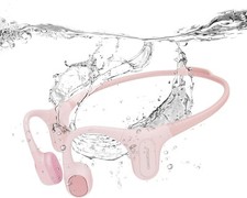 Bone Conduction Headphones, IP68 Waterproof, Open Ear, Wireless Bluetooth PINK