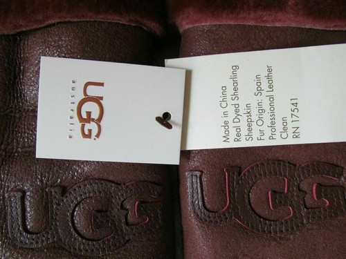 UGG Gloves Classic Logo Patch Shearling Mittens Colors L/XL Unisex New - Picture 16 of 44
