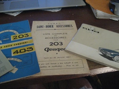 Peugeot 203,403 et 504 lot de divers notices en bon etat. - Photo 1/4