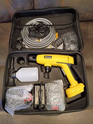 #ad #ad Gisam Cordless 21V Battery Pressure Washer Kit Soap Tank Carry Handle Compact $85.99