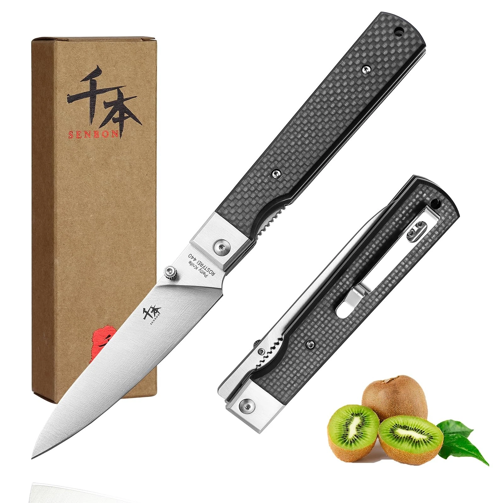 440 Stainless Steel Super Sharp Pocket Folding Chef Peeling Utility Carbon Fi...
Opens in a new wind