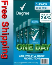 Degree Men Dry Protection Antiperspirant, Cool Rush, 2.7 oz., 5 pk.
