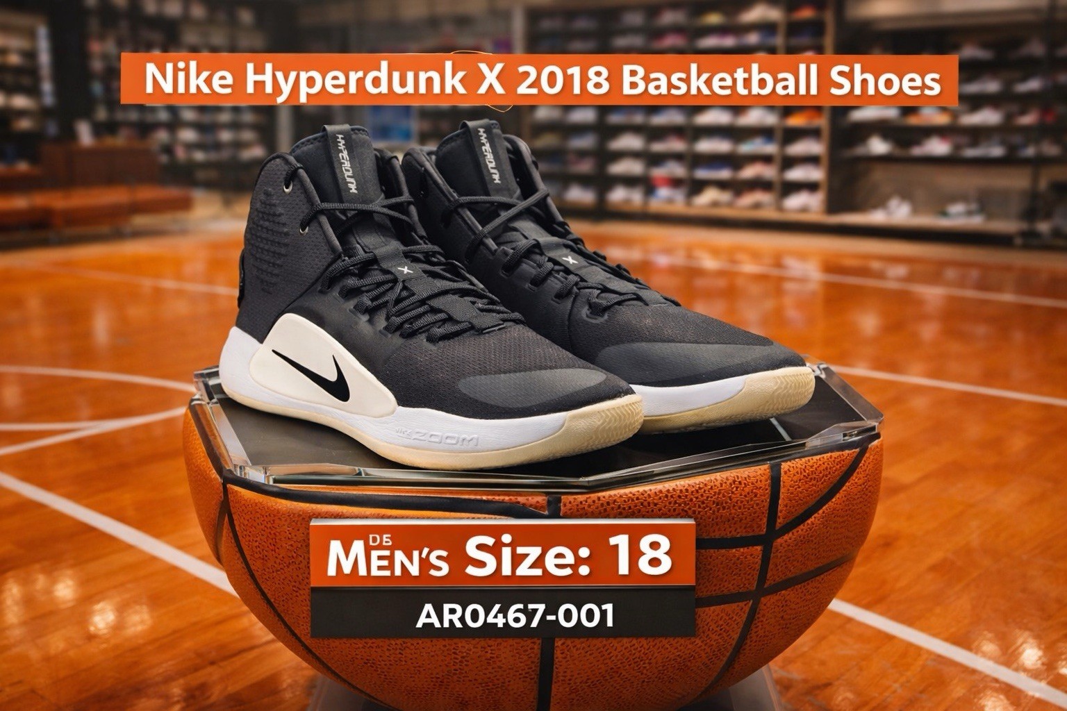 Black White Men&rsquo;s 18 Ar0467-001