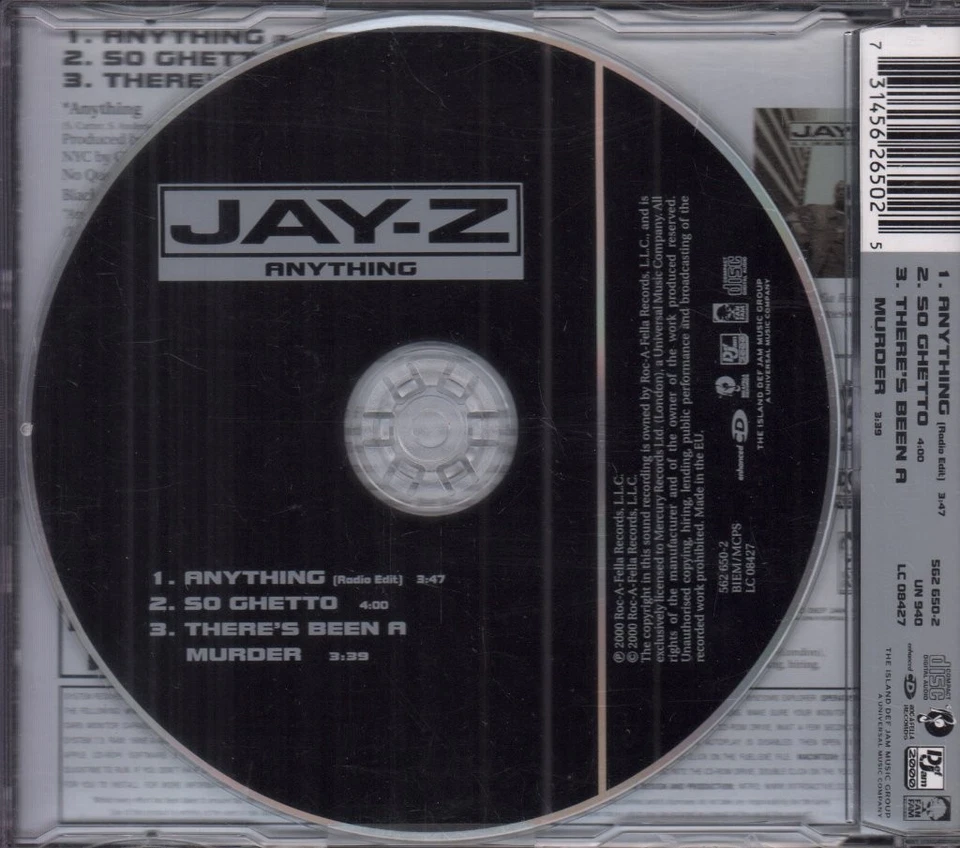 Jay Z Anything CD UK Roc A Fella 2000 Single 5626502 - Bild 2 von 2