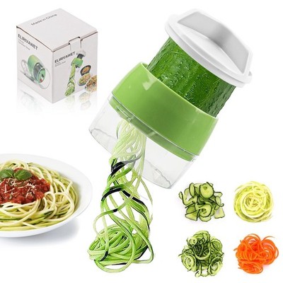 Gemüseschneider Spiralizer 4 in 1, Gemüsespirale Aufschnittmaschine, Spaghetti Schale...