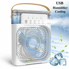 "CLEARANCE SALE" Portable 600ml LED Humidifying Cool USB Fan 3in1 add perfume