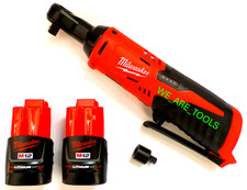 New Milwaukee Bare M12 2457-20 Cordless 38 Ratchet 2 1.5 Ah Battery 12 Volt New Milwaukee Bare M12 2457-20 Cordless 38 Ratchet 2 1.5 Ah Battery 12 Volt