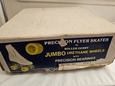 Vintage Roller Derby Women's Roller Skates Size 9 Black 1980s EUC AS IS