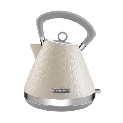 Morphy Richards Vector Pyramid Wasserkocher, 1,5 l, 3 kW Rapid 1,5 Liter, creme 