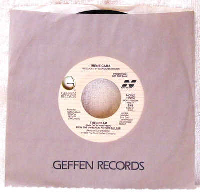 Irene Cara   The Dream (Hold On To Your Dream) - 1983 Geffenc7'' 45 NM PROMO COPY