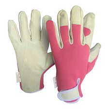 Ladies Leather Garden Gloves - Perfect Work Gloves / Gardening Gloves for Women