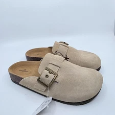 NEW Staheekum Women's Clogs Shoes Buckle Water Repellent Slip On Size 7 Suede