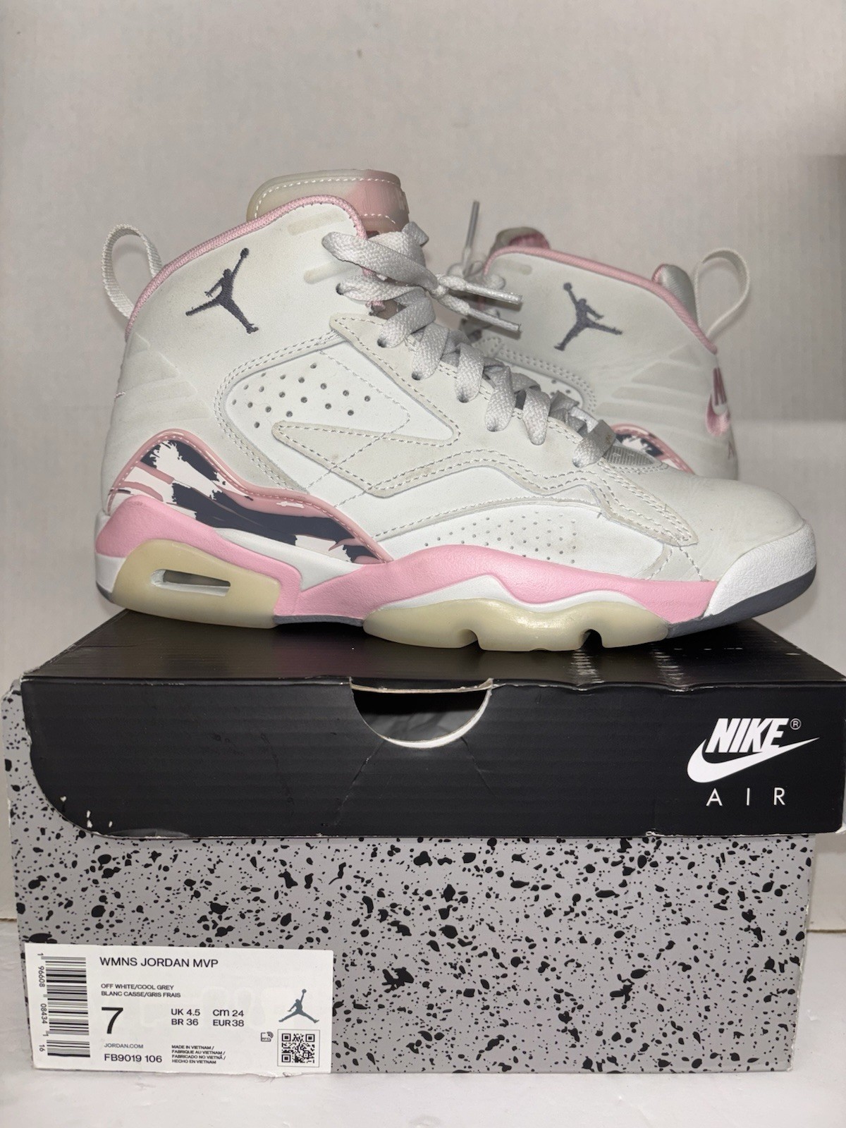 Air Jordan MVP White/cool Grey W/pink