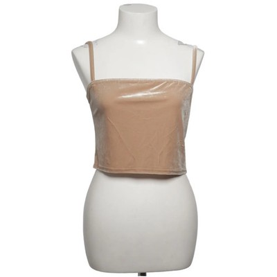 PrettyLittleThing, Crop Top, Größe: 42, Beige, Elasthan/Polyester #etL