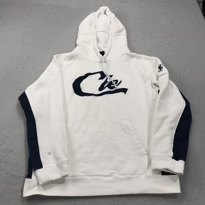 Cleveland Cavaliers Hoodie Mens Large White Blue Nike Sweatshirt Pullover NBA