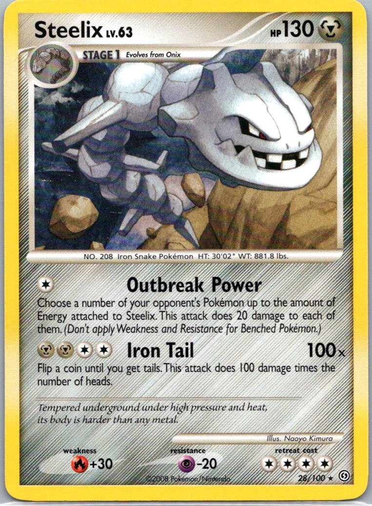 Pokemon TCG Steelix 28/100 Stormfront LP