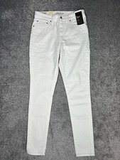 Levis 721 High Rise Skinny Jeans Womens 31 White Denim Cotton Stretch 31x32 New